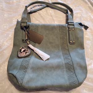 Madi Studio Large Blue Purse With Tassels NWT